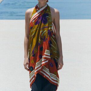 ZARA Women's Printed Scarves(Multicolor, Size:M)